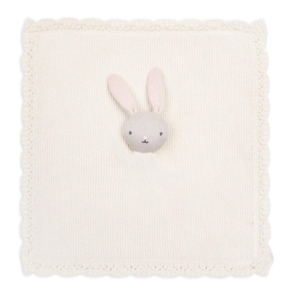 Made from organic cotton and organic dyes, our bunny cuddle cloth is soft on your little one's skin and kind to the environment. The recycled polyester filling means this toy is lightweight and the knitted cloth gives a sensory element whilst being soothing and snuggly. Ships to Canada & US duty free.