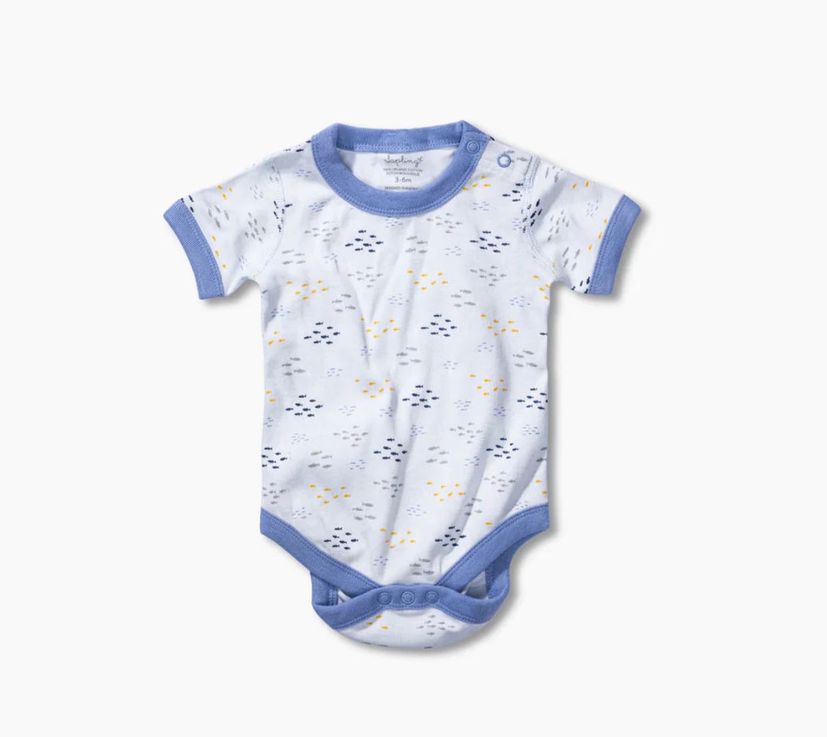 Sardines short Sleeve Bodysuit (3-6m)