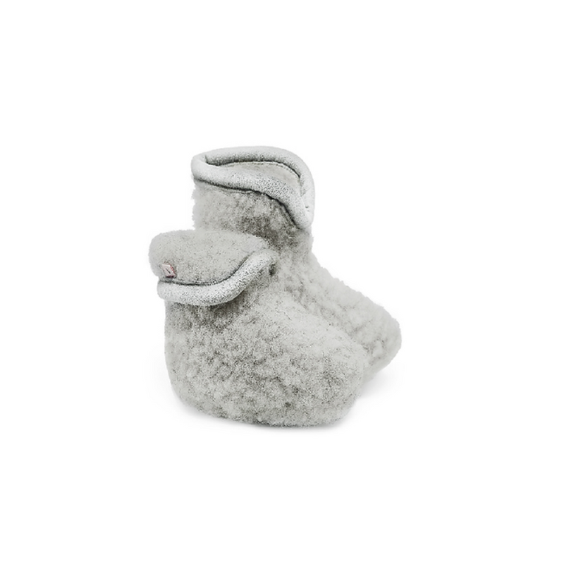 Wool Pile Booties - Grey