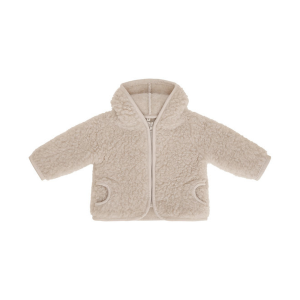 Wool Pile Coat- Beige