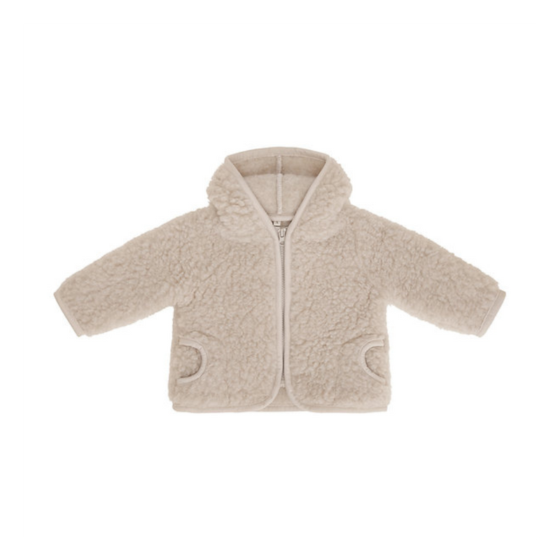 Wool Pile Coat- Beige